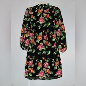 Floral Black Dress from Anthropologie